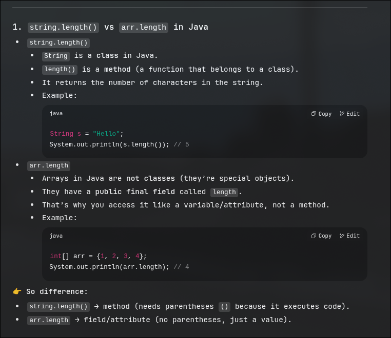 Method of String vs finalField of array