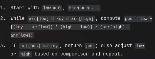 interpolation - algorithm