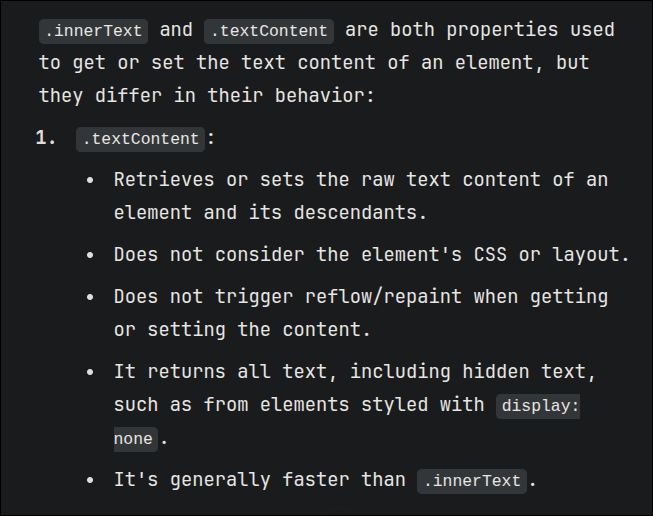 textContent